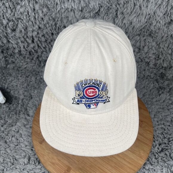 Vintage 1990 MLB All Star Game Chicago Cubs New Era Snapback Hat Cap USA - Picture 6 of 11